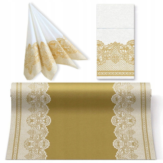 SET zdobenia stola Communion Gold Lace